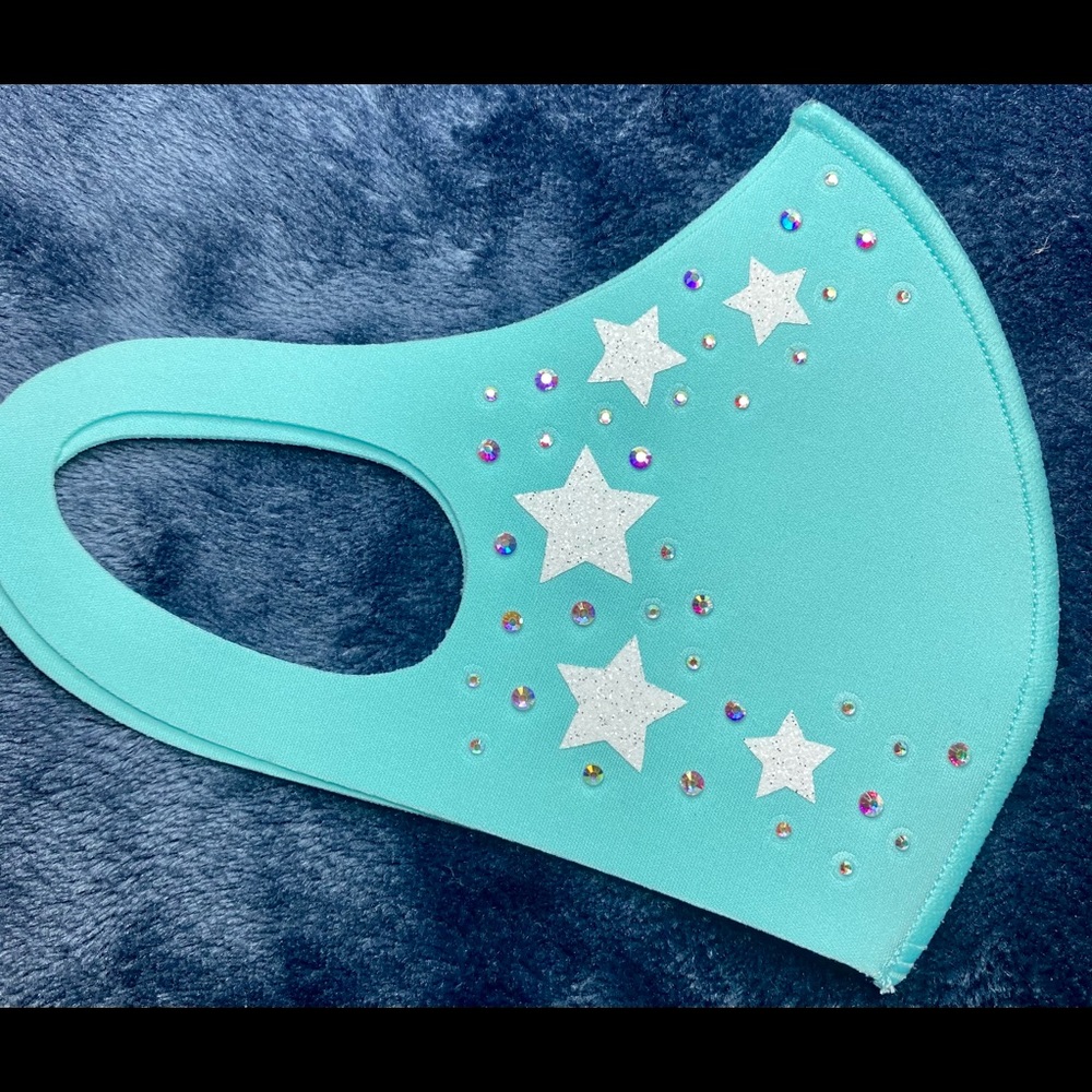 Hand made Rhinestone face mask